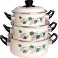 3pcs(16/18/20) sets enamel cookware cassrole pot
3pcs(16/18/20) sets enamel cookware cassrole pot 